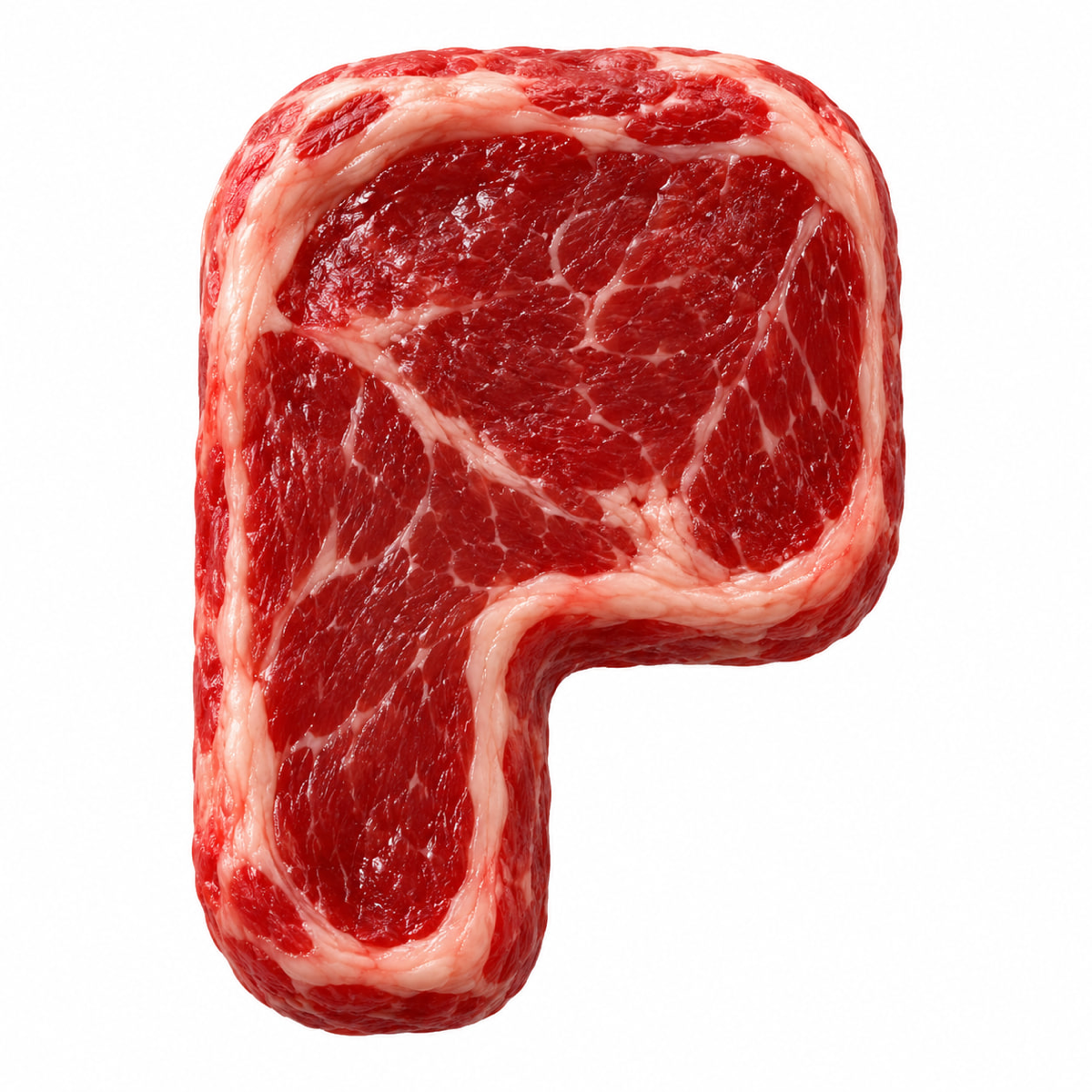 The original P-shaped piece of meat